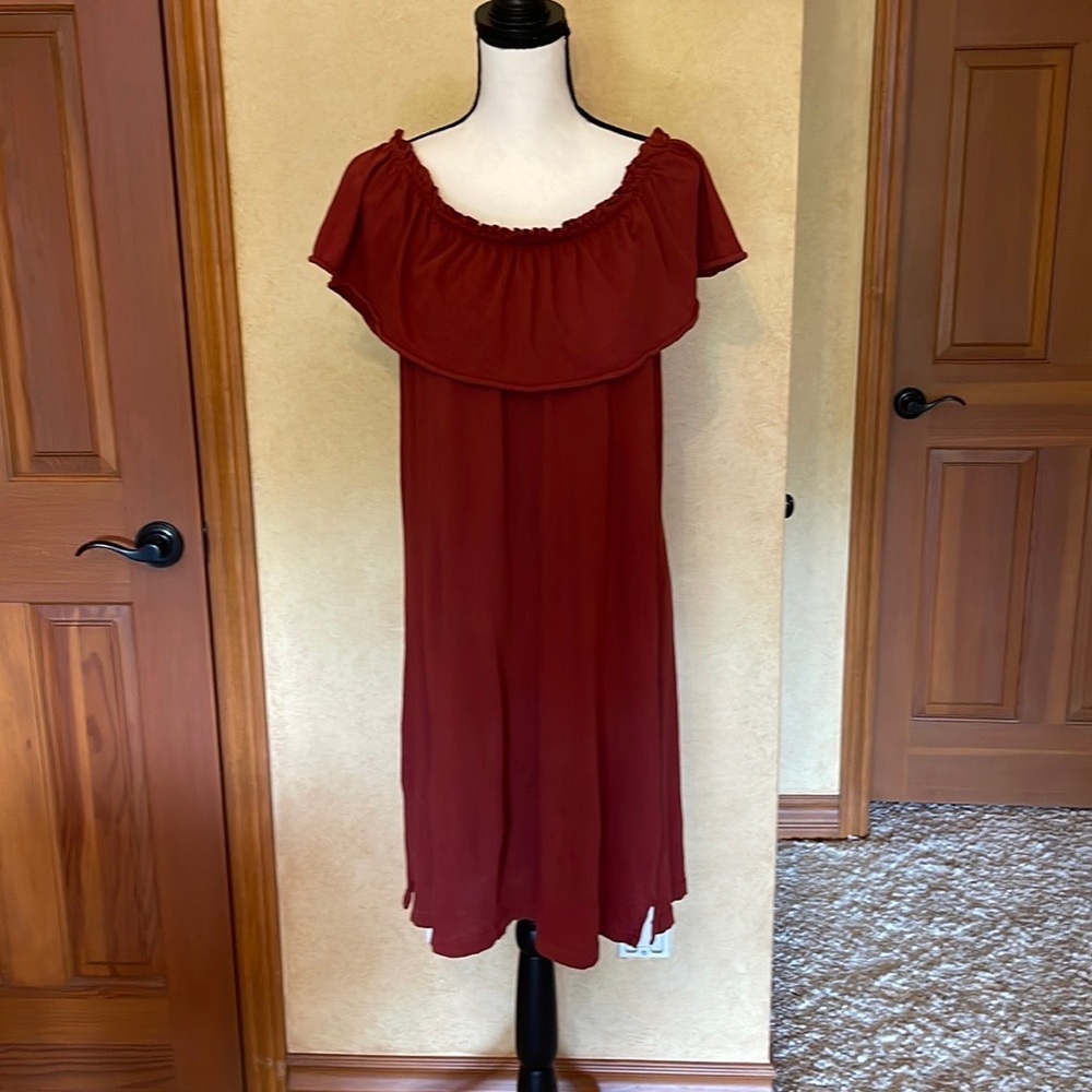 Current/Elliot The Ruffle Off The Shoulder Dress - Picture 3 of 6